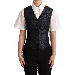 Dolce & Gabbana Jacquard Floral Waistcoat Vest