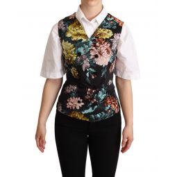 Dolce & Gabbana Floral Jacquard Waistcoat Vest
