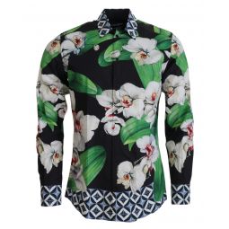 Dolce & Gabbana Floral Detail Slim Fit Dress Shirt
