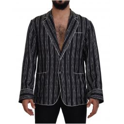 Dolce & Gabbana Striped Silk Pajama Shirt Jacket