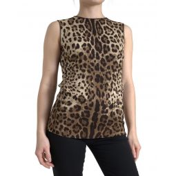 Dolce & Gabbana Leopard Print Sleeveless Tank Top