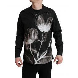 Dolce & Gabbana Floral Cotton Collared Long Sleeves Shirt
