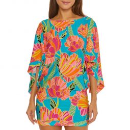 Womens Boatneck Printed Tunic Top
