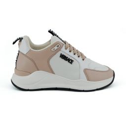 Versace Light Pink and White Calf Leather Womens Sneakers