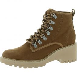 Huey Hiker Womens Lugged Sole Combat & Lace-up Boots
