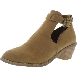 Brock Womens Faux Suede Studded Booties