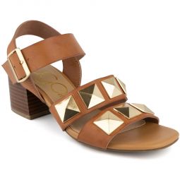 MABLE 2 Womens Faux Leather Buckle Block Heels