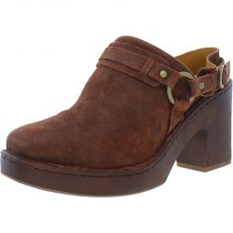 Hudson Womens Suede Harness Mules