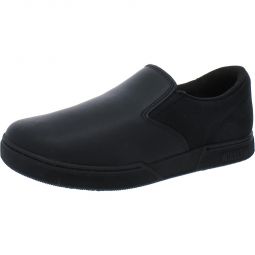 Urban Eatery FX Mens Leather Slip-On Casual and Fashion Sneakers