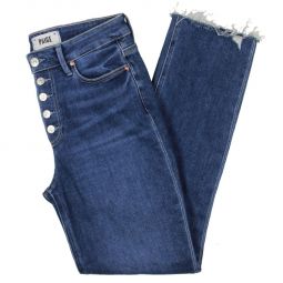 Accent Womens Ultra High Rise Light Wash Straight Leg Jeans