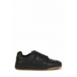 Saint Laurent Black Calf Leather Low Top Mens Sneakers