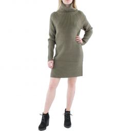Katrina Womens Cowl Neck Fitted Sweaterdress
