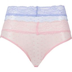 Karissa Womens 2 Pack Lace Trim Bikini Panty
