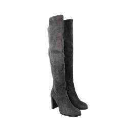 Stuart Weitzman Womens Alljill Anthracite Suede Over The Knee Boot