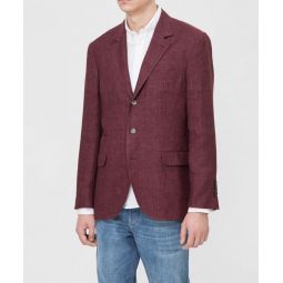 Brunello Cucinelli Plum Linen Wool Silk Sport Coat Blazer