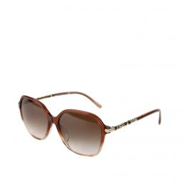 Burberry Unisex Oversized Brown Plastic With Pink Gradient Sunglasses