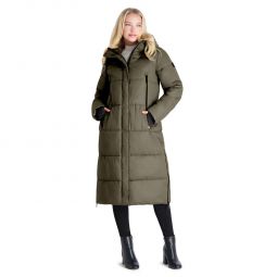 Womens Fleece Lined Quilted Puffer Jacket