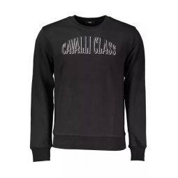 Cavalli Class Black Cotton Mens Sweater