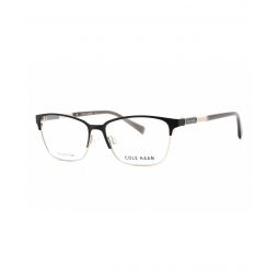 COLE HAAN Rectangular Black/Clear Lens Eyeglasses