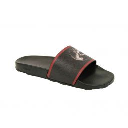 Bally Mens Black Rubber With Logo And Red Edge Consumer Slide Sandals