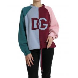 Dolce & Gabbana Cotton Crewneck Pullover Sweater with Logo Detailing