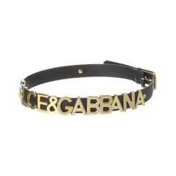 Dolce & Gabbana Kim Lettering Leather Belt