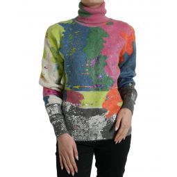Dolce & Gabbana Striped Mohair Turtleneck Sweater