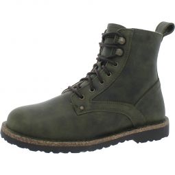 Bryson Shearling Womens Nubuck Leather Lace Up Combat & Lace-up Boots