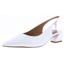 Shayanne Womens Patent Pointed Toe Slingback Heels