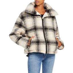 Marianny Womens Fax Fur Short Puffer Jacket