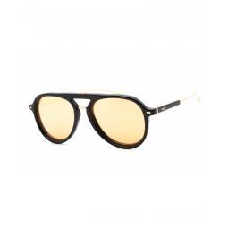 Hugo Boss Gold and Black Designer Sunglasses with Brown Lenses