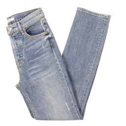 Reed Womens Denim Medium Wash Slim Jeans