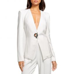 Hudson Womens Suit Separate Office Collarless Blazer