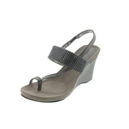 Ally Womens Faux Leather Wedges Slingback Sandals