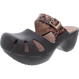 Dance On Womens Buckle Mules Clogs
