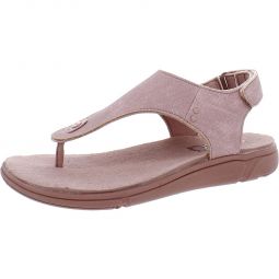 Margo Next Womens Faux Leather Thong Slingback Sandals
