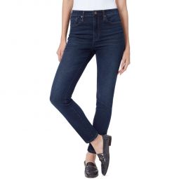 Womens High Rise Dark Wash Ankle Jeans