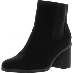 Ride Away Womens Zipper Stacked Ankle Boots