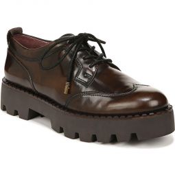 Balin Womens Faux Leather Lugged Sole Oxfords