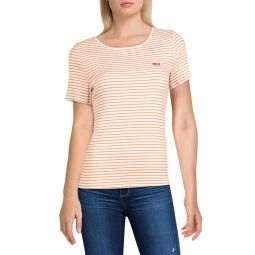 Honey Womens Striped Crewneck T-Shirt