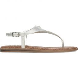 Carolina Womens Faux Leather Buckle Thong Sandals