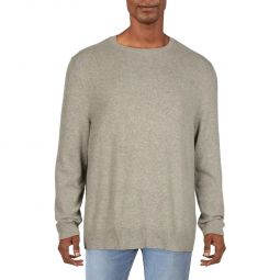 Mens Marled Wool Blend Crewneck Sweater