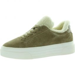 Studio Womens Suede Faux Fur Lined Casual and Fashion Sneakers