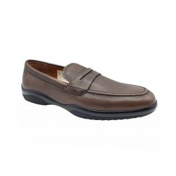Bally Mens Brown Micson Leather Slip On Loafer Dress Shoes