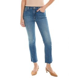 Mother Denim Mid-Rise Dazzler Opposites Attract Ankle Fray Jean