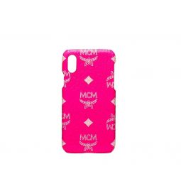 MCM Unisex Neon Pink Visetos IPhone X / XS Cell Phone Case