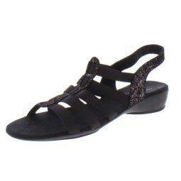 Darian II Womens Metallic Slingback T-Strap Sandals