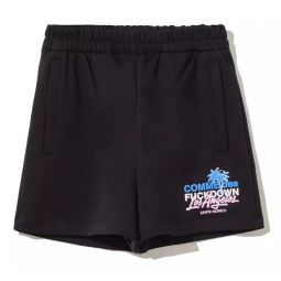 Comme Des Fuckdown Chic Black Cotton Shorts with Side Womens Pockets