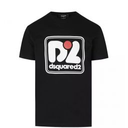 Dsquared² Elevate Your Style with a Chic Black Crew Neck Mens Tee