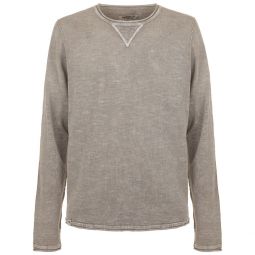 Fred Mello Chic Elbow Patch Crew Neck Mens Sweater